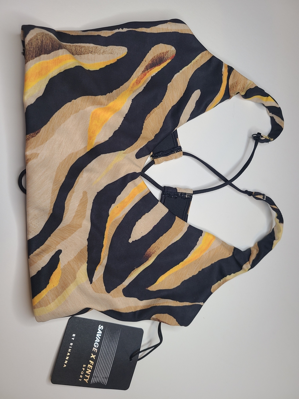 Savage X Fenty Animal Print Bralette in Black, Tan & Yellow